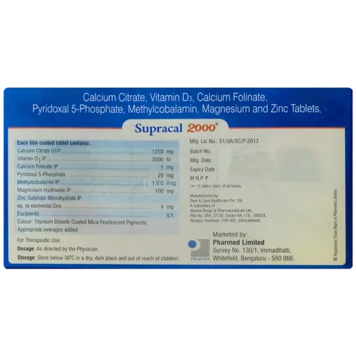 supracal 2000mg tablet 15's